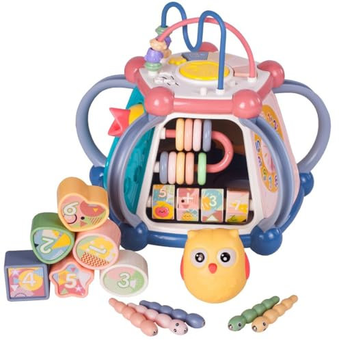 COIL Motorikwürfel Aktivitätswürfel 7in1 Lernspielzeug Formsortierer Sinneswürfel