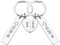 INBLUE Personnalisé Acier Inoxydable Couple Porte-clés Ensemble pour Femme Gravé Nom Date Cœur Puzzle Porte-clés Photo Ronde Étiquette Couper Porte-clés avec Nom Cadeau Significatif pour Couple - C1