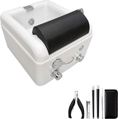 Salon Massage Equipment Foot Soaker Foot Baths & Spas Acrylic Massage Footbath Square Foot Bath Salon Acrylic Pedicure Chair Bowl Pedicure Sink (Size : Bath+Pedicure)