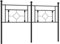 vidaXL Kopfteil, Bettkopfteil mit Metallbeinen, Betthaupt für Bett Metallbett Doppelbett, Bettzubehör Schlafzimmer, Schwarz 150cm Metall
