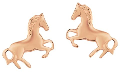 FIVE-D Ohrstecker Ohrringe Pferd Pony Galopp 925 Silber (Pferd Rosegold)