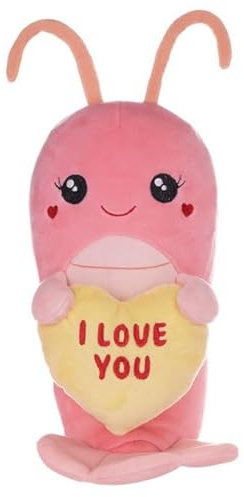 UKToyworld Squashy Shrimp 9,5 Zoll Love Heart Plüschtier I Love You Heart Plüsch