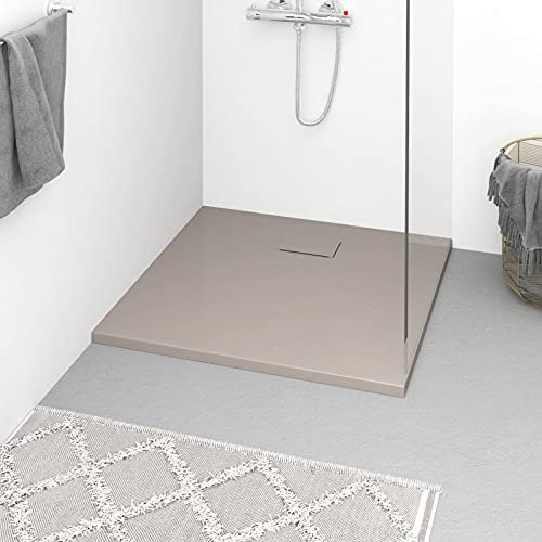 ARKEM Duschwanne SMC Braun 90x80 cm Duschwanne Ecke Duschwand FüR Badewanne