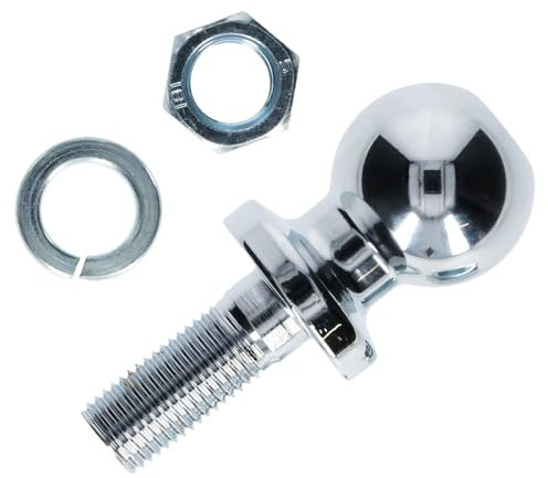 thirei Gancio Traino, 50mm 3,5T Gancio Traino Rimorchio, Rimorchio A Sfera, Ø25mm Vite, per Aste di Accoppiamento con un Carico Fino a 3,5 Tonnellate