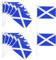 12 Pcs Scotland Bunting,Party Decorations Handheld Flags,Scottish Small Flag Hand-Waving with White Poles,for Football Cup Championship,Outdoor Garden,Car Accessories(14 * 21cm)