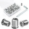 BOUMVID Dado Esagonale Incassato Inserti Filettati M6 x 10mm, 40 Pezzi Dadi Inserto di Fissaggio Viti a Esagono Filettato, Vite in Acciaio Zincato, Boccole Filettate per Legno per Mobili in Legno