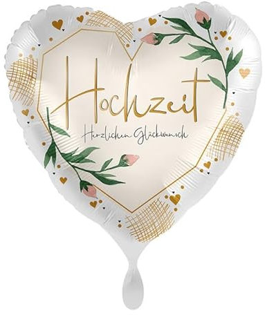 NEU Folienballon - Hochzeit Herzlichen Glückwunsch - ca. 45cm Durchmesser