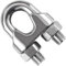 Wire Rope Clamp for 3mm Wire Rope Cable (Pack of: 4) U Bolt Saddle Clips DIN 741 Galvanised Steel Clip Fastener DIYUK