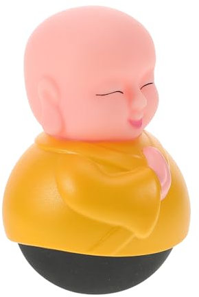VICASKY bambola cicciona Mini giocattolo tumbler Giocattolo da tavolo Giocattoli divertenti per bambini giocattolo bicchiere da monaco Mini monaco giocattolo bomboniere PVC-vinile Yellow