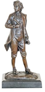 LONDAEE Kupfer-Skulptur Musiker Chopin Bronze Statue Heimdekoration