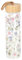 Stilvolle Glas-Wasserflasche mit Blumenmotiv und umweltfreundlichem Bambusdeckel, 600 ml, Pastellblumen-Design, nachhaltig, leicht zu tragen, ideal für Arbeit, Fitnessstudio oder Outdoor-Abenteuer,