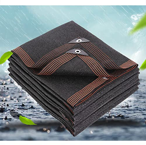 Rete ombreggiante nera, 9 x 9 m, tessuto per piante da esterno, fiori, resistente ai raggi UV, vela ombreggiante di grandi dimensioni per la massima protezione solare