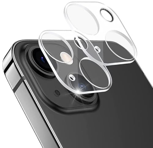 Wei Tech iPhone 14 Kamera Panzerglas 2er Pack – 9H Schutzglas, Kratzfest, Doppelverglasung Kameraschutz, Full-Cover Abdeckung für iPhone 14 Rückkamera