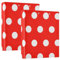 Retro Polka Dots Red 3-Ring-Ordner, großer Drei-Ringordner, 1 Packung Ordner mit Klemmbrett