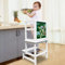 Lernturm für Kinder, Holz-Montessori-Lernturm, weißer Küchenhelfer, Learning Tower