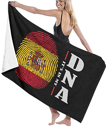 Está En Mi ADN La Bandera De España Toalla De Playa Antiarena Toalla Piscina Microfibra Toallas De Baño para Camping Baño Playa 80X130Cm