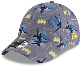 New Era Batman Cap für Jungen und Mädchen Kind Comics verstellbar gebogener Schirm Kappe grau - Youth