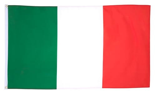 AZ FLAG - Set di 2 bandiere italiane - 90 x 60 cm - bandiera italiana 100% poliestere con occhielli metallici incorporati