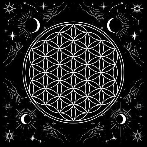 Fcnjsao Astrologie Tarots Tischdecke, metaphysisches Brettspiel, Matte, Pendel, Wahrsagungen, Tischdecke, Brettspiel, Kartenblock