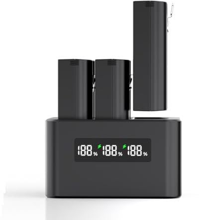 Upgraded,3 Pack 3.65V 6040mAh Replacement Battery with Charger Station,LED digital display,for Ring Doorbell Camera 2/3/4,3Plus,Spotlight Camera and Stick Up Cam,Rechargeable Lithium Li-ion Batterie