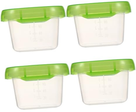 MILISTEN 4 Stück Food Boxen Auslaufsichere Luftdichte Aufbewahrungsbehälter für Babynahrung pro Box für Aufbewahrung von Brei und Snacks Unterwegs