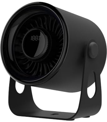 Osmond Ventilateur de Bureau ou Fixation Murale Ultra-Silencieux avec Prise, 100 Niveaux de Vitesse R¨¦glable, Couleur Noir.