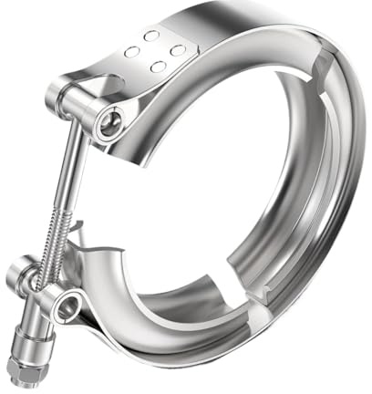 V-Band-Schelle aus Edelstahl 304, 1,5–5 Zoll (38–127 mm), Standard, for Ladeluftkühler, Turbolader und Abgasanlage, V-Band-Rohrschelle for Kraftfahrzeuge