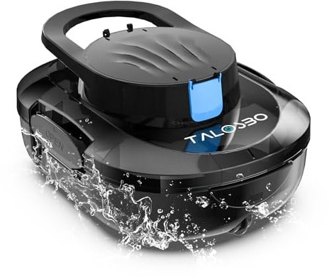 TALOSBO (2026 Upgrade) S1PRO Robot Piscina, Doble Motor Robot Limpiafondos Piscina Sin Cable, 120 Min de Limpieza, Carga en 2.5h, Autoaparcable, para Piscinas de Fondo Plano 100 m²