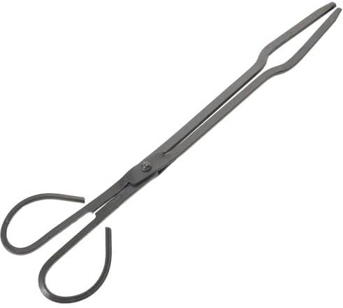 UKCOCO Pinces à Bûches Robustes en Fer 52 Cm Poignée Isolée Ergonomique, Pinces de Levage pour Bois de Chauffage, Grappin à Bûches pour Cheminée, Foyer Intérieur et Feu de Camp
