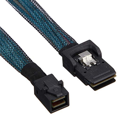 SilverStone SST-CPS06 - Internes Mini SAS HD Kabel, beidseitige 36pin SFF8643 Stecker mit Sidband-Kabel (SGPIO), 60 cm