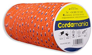 Cordamanía CMDE10CJGZ Cuerda, Naranja, 6 mm