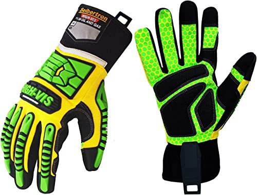 Seibertron HIGH-VIS SDXG2 abilità SuperGrip GEL Oil & Gas antivibranti guanti di sicurezza protezione dagli urti lavoro Guanti da lavoro, guanti meccanici XL