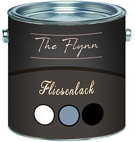 The Flynn hochwertiger Fliesenlack glänzend Grau Weiß Schwarz Cremeweiß Anthrazitgrau Lichtgrau Silbergrau ALLE RAL 2 Komponenten Fliesenlack inkl. Härter (2,5 L, Lichtgrau)