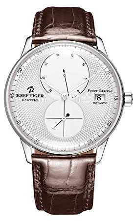 REEF TIGER Herren Uhr analog Automatik mit Leder Armband ORGA82B0-YWW