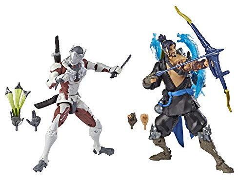 OVERWATCH Ultimates Series - Pack de 2 Figurines Hanzo et Genji - 15cm, Multicolour