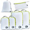 Cipway Kompressions-Packwürfel-Set, ultraleicht, erweiterbar, Reise-Organizer für Handgepäck (weiß, 6 Stück)