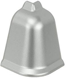 DQ-PP 1 barre d'angle extérieure - Aluminium satiné - 38 x 42 mm - PVC - Barre de finition pour plan de travail, cuisine, plinthe de finition