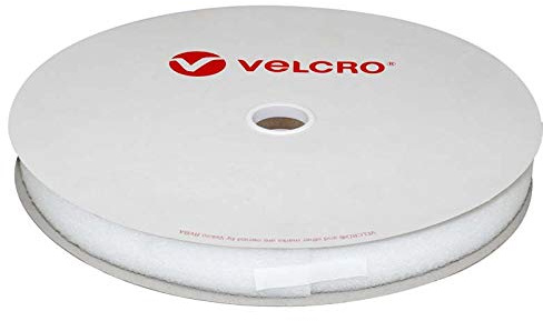 Bobine de ruban VELCRO® à coudre - Blanc - 30mm x 25m - boucle (partie femelle du scratch)