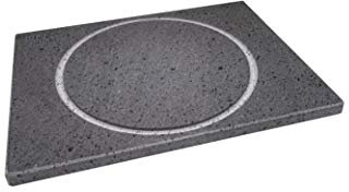 Etna Stone & Design Pizza Stone Pizzastein 40 x 30 x 2 cm und gratis Schaufel, Lavastein ETNEA Hebelplatte für Pizza, Brot und Süßspeisen
