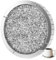 SHYFOY Bandeja Decorativa con Espejo, Bandejas Decorativas Modernas de Cristal de Diamante Triturado, Bandeja Redonda Grande de Plata, Organizador de Maquillaje de tocador para tocador, Diámetro 35cm