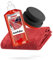 detailmate SONAX Handpolier Bundle - SONAX Autopolitur für Bunt- und Metalliclacke 250ml Handpolierschwamm hart Ø90/50mm Edgeless Mikrofaser Poliertuch 550GSM rot
