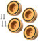 Tertullus 4 Sets Speaker Isolation Feet Aluminum Speaker Feet With Screws,Shockproof Stand Pad For Hifi Devices Amplifier Turntable Dac Recorder Cd (Gold, 58mm×22mm)