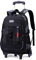 DROFOSREW Mochila Escolar con Ruedas para Niñas Rolling Trolley Mochilas Escolares con Carro Mochila Escolar Bookbag (Camuflaje Negro)