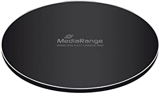 MediaRange 15W Wireless-Ladestation Schwarz | kabelloses Laden | Schnellladen | für Smartphones
