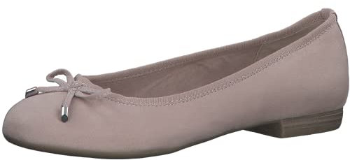 MARCO TOZZI Damen Ballerinas mit Schleife Vegan, Beige (Powder), 39 EU