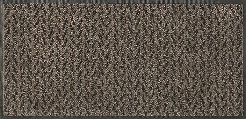 wash+dry Fußmatte, Duo Mocha 35x75cm, innen und außen, waschbar, Dunkelbraun, Braun