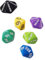 VILLCASE 6 Stück Brettspiel Würfel Aus Kunststoff Kleiner Würfel Für Partyspiele Leicht Und Tragbar Für Zuhause Und Bars Spielrequisiten Für Brettspiele