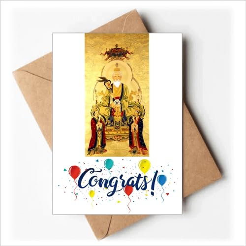 Dao Cartes de vœux pour mariage Motif dieu chinois Art déco