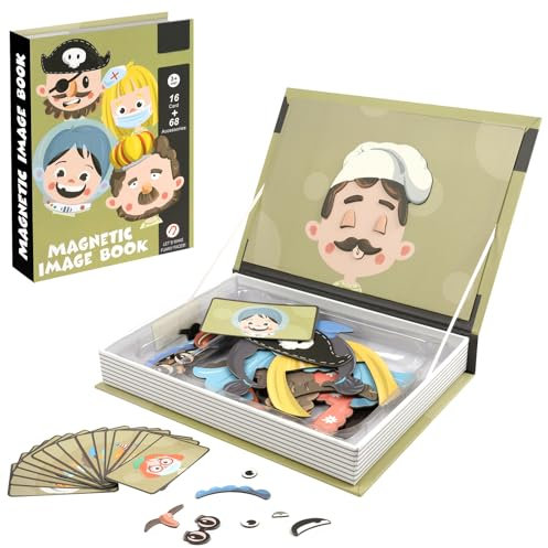 Aolso Ankleidepuzzle, Magnetisches Anzieh-Puzzlespielzeug, magnetisches Lernspiel, für Jungen und Mädchen, Anzieh-Clown-Magnetpuzzlespielzeug, Feinmotorik und Fantasielernen, für Kinder ab 3 Jahren