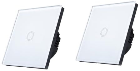 OSALADI 2 1 Geräte Wand Schalter Dimmeres Licht Touch-dimmer Beleuchtetes Licht Berühren Weiß